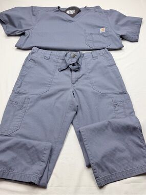 Carhartt Slate Blue Two-Piece Scrub Set